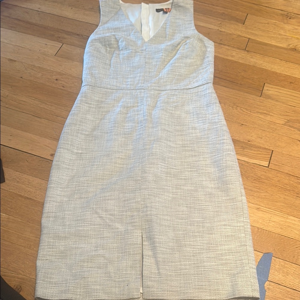 Banana Republic Textured Gray Sheath Midi Dress Size 6